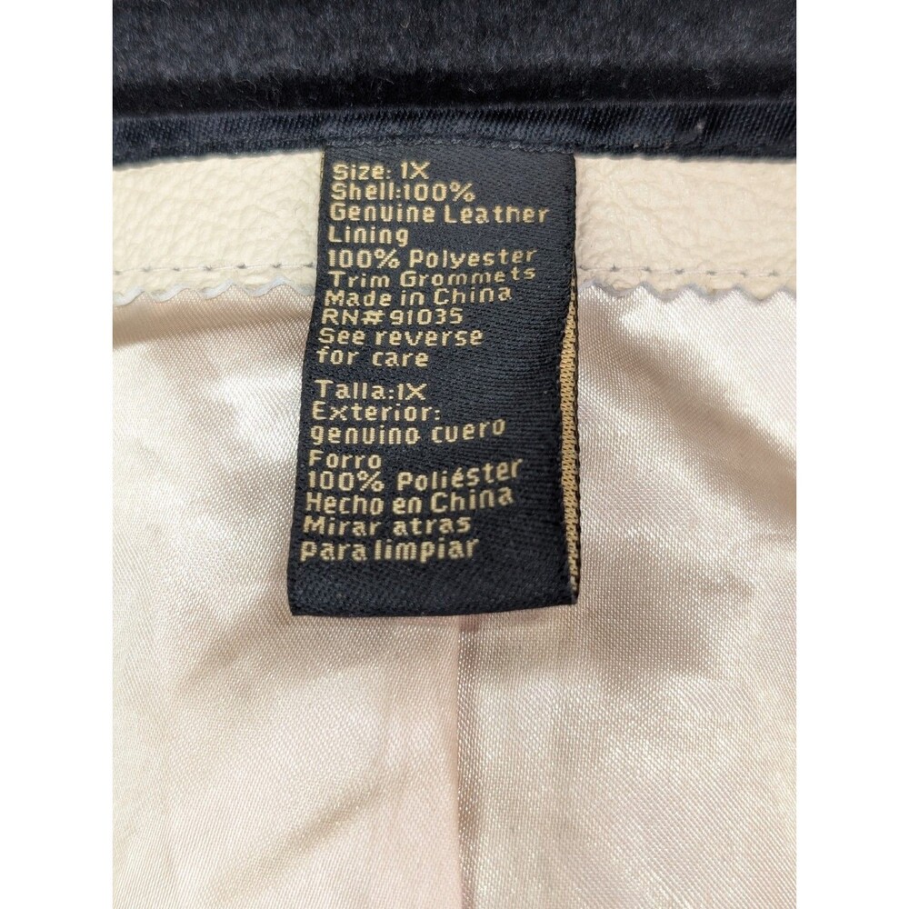 Ashley Stewart Cream Leather Jacket Women's Plus Size 1X - Picture 16 of 16